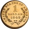 Image 2 : 1849 $1 Gold Liberty. No L NGC MS68*