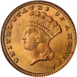 1881 $1 Gold Indian PCGS MS68
