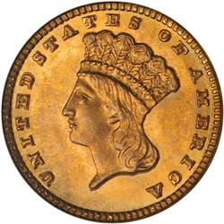 1881 $1 Gold Indian PCGS MS66
