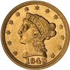 Image 1 : 1843-C $2.50 Liberty. Lg Date, Plain 4 PCGS MS62