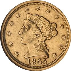 1845-O $2.50 Liberty NGC AU50