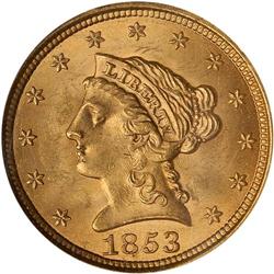 1853 $2.50 Liberty NGC MS63