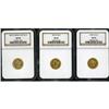 Image 3 : Lot of Three Liberty Quarter Eagles NGC