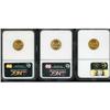 Image 2 : Lot of Three $2.5 Liberty Heads NGC MS65