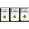 Image 3 : Lot of Three $2.5 Liberty Heads NGC MS65