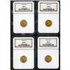 Image 1 : Lot of Four $2.5 Liberty Heads NGC MS63