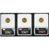 Image 2 : Lot of Three $2.5 Liberty Heads NGC MS63