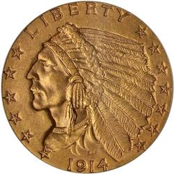 1914 $2.50 Indian PCGS MS62