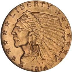 1914 $2.50 Indian NGC MS62