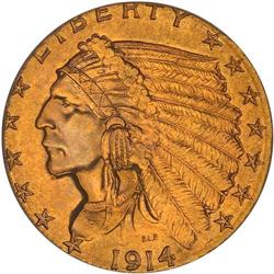 1914-D $2.50 Indian PCGS MS63