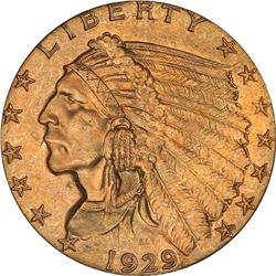 1929 $2.50 Indian PCGS MS65