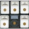 Image 1 : Lot of Six $2.5 Indian Eagles MS62