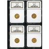 Image 1 : Lot of Four $2.5 Indian Eagles NGC MS63