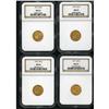 Image 3 : Lot of Four $2.5 Indian Eagles NGC MS63