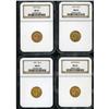 Image 1 : Lot of Four $2.5 Indian Eagles NGC MS63