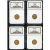 Image 3 : Lot of Four $2.5 Indian Eagles NGC MS63