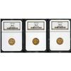 Image 1 : Lot of Three 1915 $2.5 Indian Eagles NGC MS63