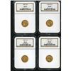 Image 3 : Lot of Four $2.5 Indian Heads NGC MS64