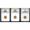 Image 3 : Lot of Three $2.5 Indian Heads NGC MS64