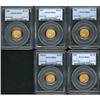 Image 1 : Lot of Five $2.5 Indian Heads PCGS MS63