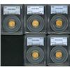 Image 3 : Lot of Five $2.5 Indian Heads PCGS MS63