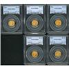 Image 1 : Lot of Five $2.5 Indian Heads PCGS MS63