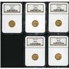 Image 3 : Lot of Five 1925-D $2.5 Indian Eagles NGC MS63
