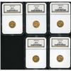 Image 1 : Lot of Five 1925-D $2.5 Indian Eagles NGC MS63