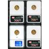 Image 2 : Lot of Four $2.5 Indian Heads NGC MS63