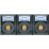 Image 1 : Lot of Three $2.5 Indian Heads PCGS MS64