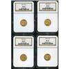 Image 1 : Lot of Four $2.5 Indian Heads NGC MS64