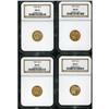 Image 1 : Lot of Four $2.5 Indian Heads NGC MS63