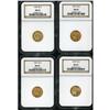 Image 3 : Lot of Four $2.5 Indian Heads NGC MS63