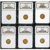 Image 3 : Lot of Six $2.5 Indian Heads NGC MS63