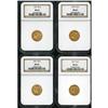 Image 1 : Lot of Four $2.5 Indian Heads NGC MS63