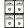 Image 3 : Lot of Four $2.5 Indian Heads NGC MS63