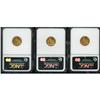 Image 2 : Lot of Three $2.5 Indian Heads NGC MS63