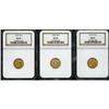 Image 1 : Lot of Three $2.5 Indian Heads NGC MS63