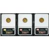 Image 2 : Lot of Three $2.5 Indian Heads NGC MS63