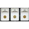 Image 3 : Lot of Three $2.5 Indian Heads NGC MS63