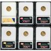 Image 2 : Lot of Six $2.5 Indian Heads NGC MS63