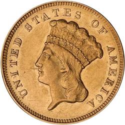 1870 $3 Gold