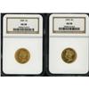 Image 3 : Lot of Two Three Dollar Gold Pieces NGC AU58