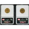 Image 2 : Lot of Two Three Dollar Gold Pieces NGC AU58