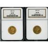 Image 3 : Lot of Two Three Dollar Gold Pieces NGC AU58