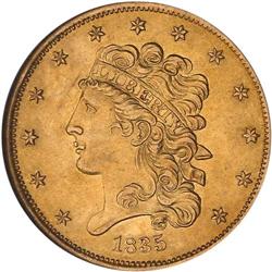 1835 $5 Classic Head NGC AU58