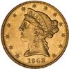 Image 1 : 1842-D $5 Liberty. Sm Date PCGS MS62