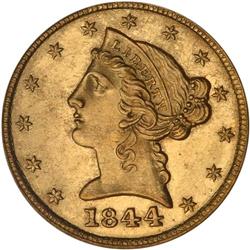 1844-D $5 Liberty PCGS MS62