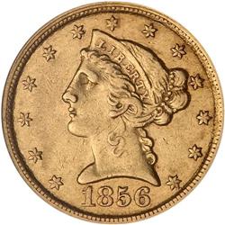 1856-C $5 Liberty NGC AU53
