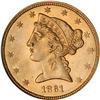 Image 1 : 1861 $5 Liberty No Motto NGC MS66